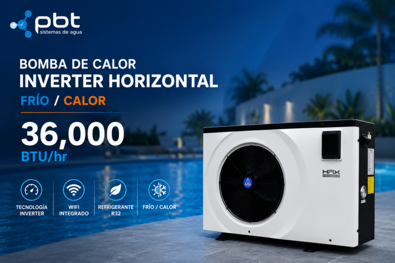 Bomba De Calor HAX Inverter Horizontal 36,000 BTU Frío/Calor WiFi 220V