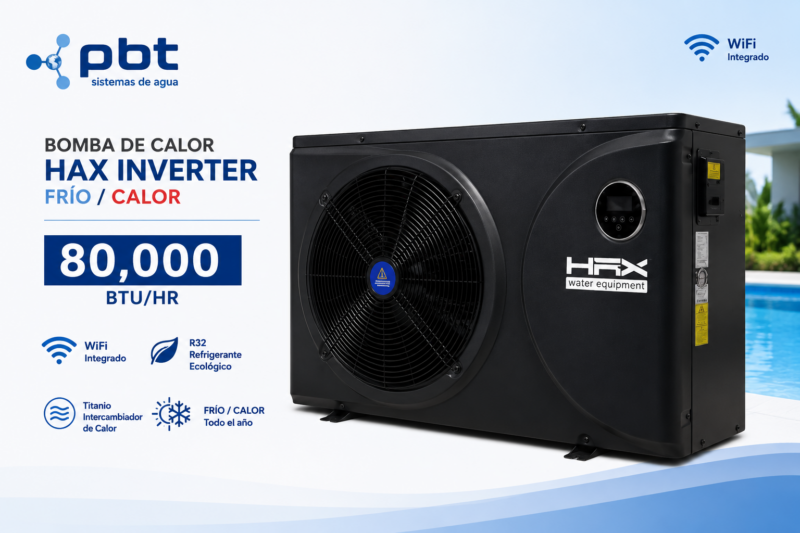 Bomba De Calor HAX Inverter Horizontal 80,000 BTU Frío/Calor WiFi 220V