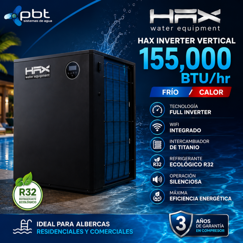 Bomba De Calor HAX Inverter Vertical 155,000 BTU Frío/Calor WiFi 220V